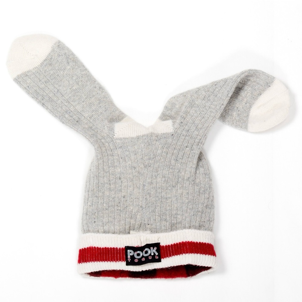 Gray and Red Toque